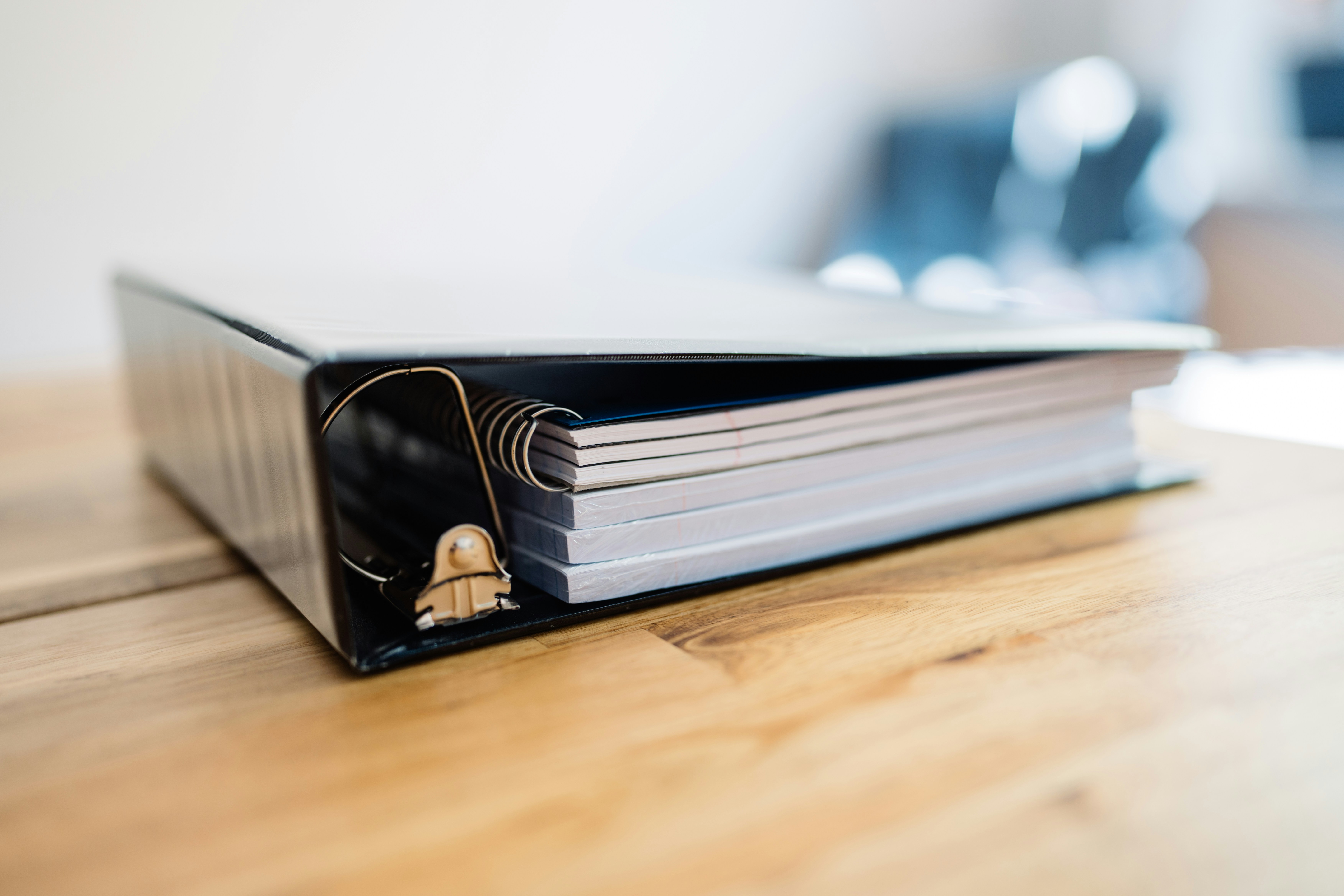 Binder with filler paper and notebook