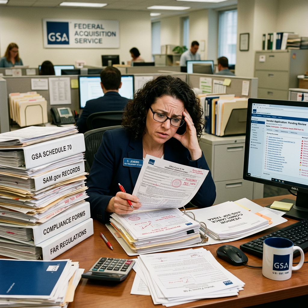 Federal purchaser navigating GSA vendor approval and Federal Marketplace requirements.